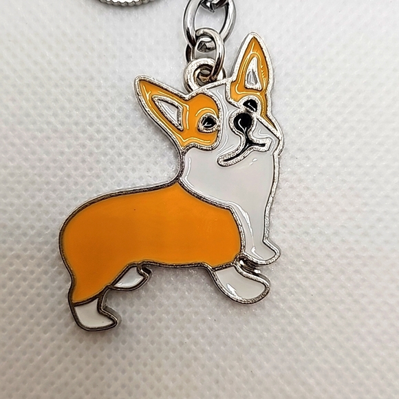NEW! Enamel Corgi + Pawprint🐾 "Dog Mom" Keychain/Bag 🎒 Charm ~ ❤️ 🎁 🐾 🐕 - Picture 2 of 8